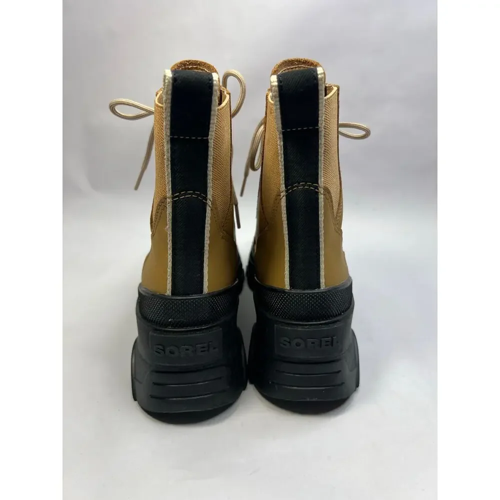 Sorel Brex Lace Bootie – Waterproof Leather Platform Boots, Black, Women’s 6.5 - Picture 6 of 11